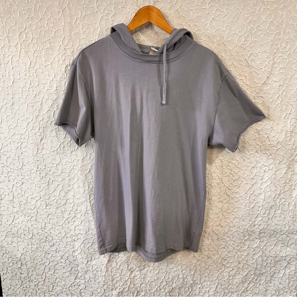 Urban Outfitters Mens Size M Destructed Hoodie Short Sleeve Cotton Pullover